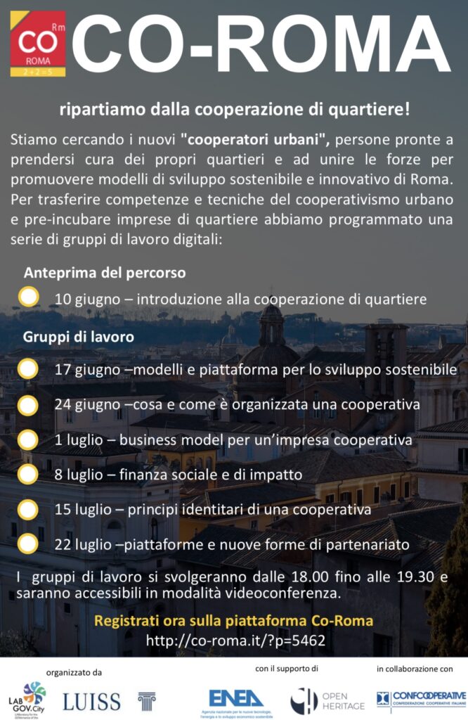 Co-Roma: ripartiamo dalla cooperazione di quartiere