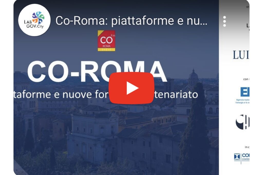 Co-Roma: piattaforma e nuove forme di partenariato