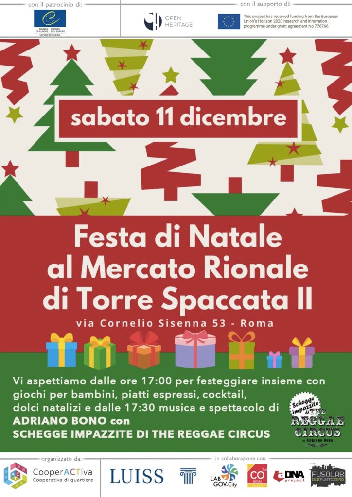 Save the Date – Festa di Natale presso il Mercato Rionale di Torre Spaccata